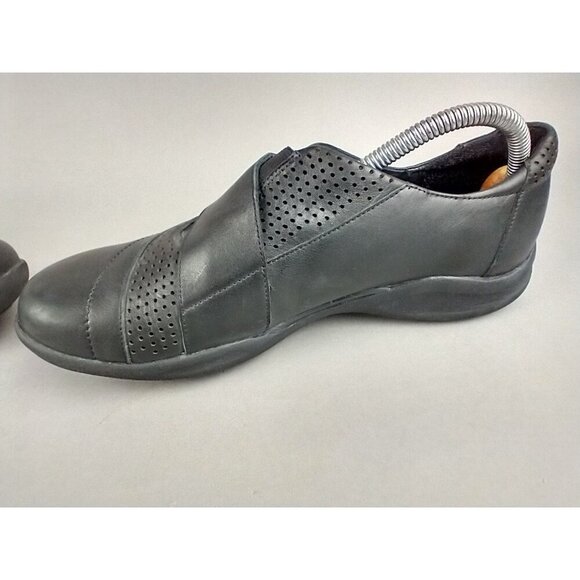Clarks Wave Walk Shoes Womens Size 9 Black Leather Adjustable Strap Comfort - Picture 7 of 12